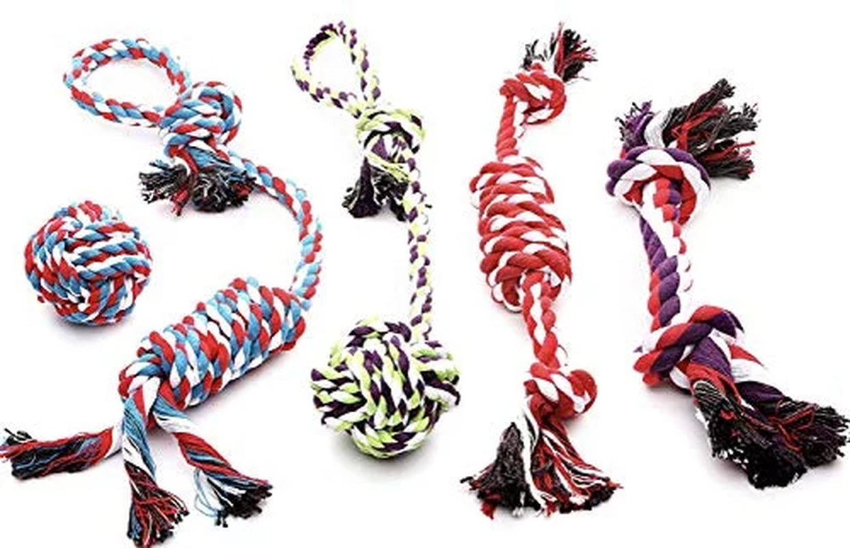 Pacific Pups Product Rope Dog Toys - 5 Pack - Dog Rope Toys for Small Dogs and Medium Dogs