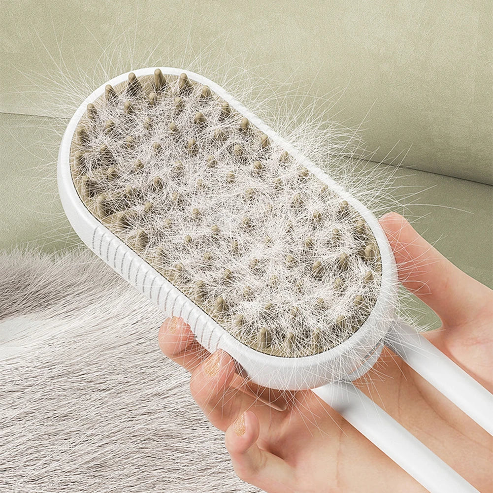 Cat Steam Brush Steamy Dog Brush Electric Spray Cat Hair Brushes with Electric Water USB Rechargeable Cat Dog Massage Brush