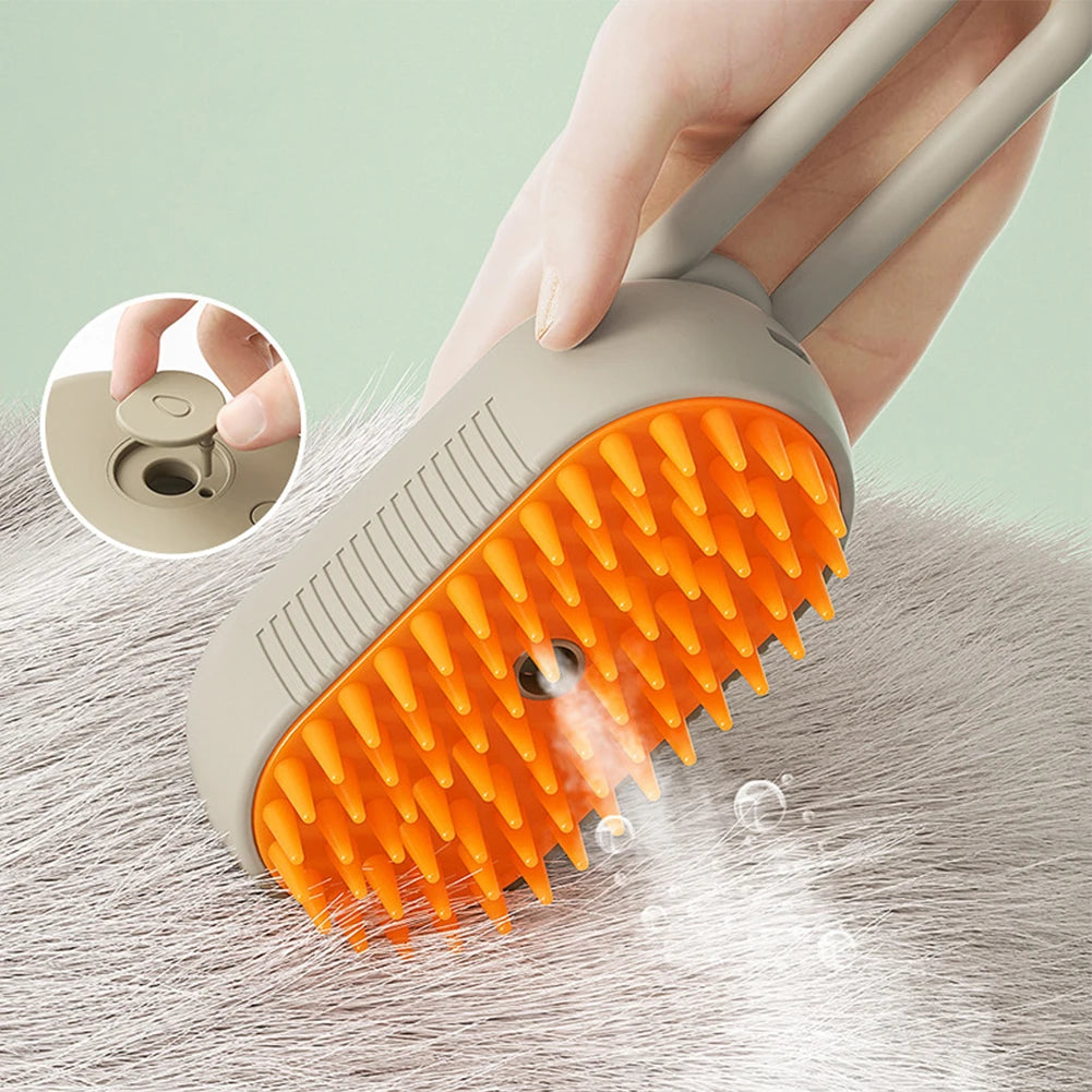 Cat Steam Brush Steamy Dog Brush Electric Spray Cat Hair Brushes with Electric Water USB Rechargeable Cat Dog Massage Brush